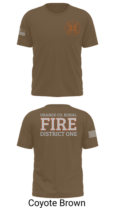Orange County Rural District 1 Fire Department 66539276 Short Sleeve Performance Shirt - 16