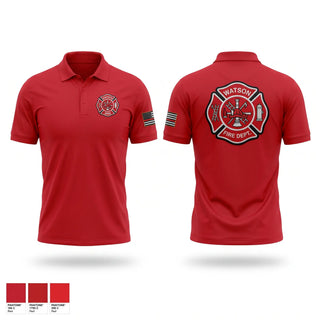 Short Sleeve Performance Polo, WATSON, Fire Department, Teamtime, Team time, sublimation, custom sports apparel, team uniforms, spirit wear, spiritwear, sports uniforms, custom shirts, team store, custom team store, fundraiser sports, apparel fundraiser