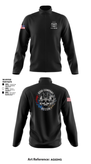Fleece Jacket, ECHO COMPANY, 3-60TH IN, Army, Teamtime, Team time, sublimation, custom sports apparel, team uniforms, spirit wear, spiritwear, sports uniforms, custom shirts, team store, custom team store, fundraiser sports, apparel fundraiser