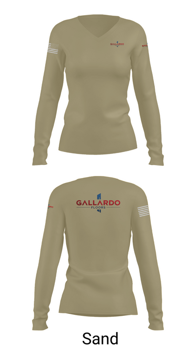 Gallardo Floor’s 5425578 Women's Long Sleeve V-neck Shirt - 97