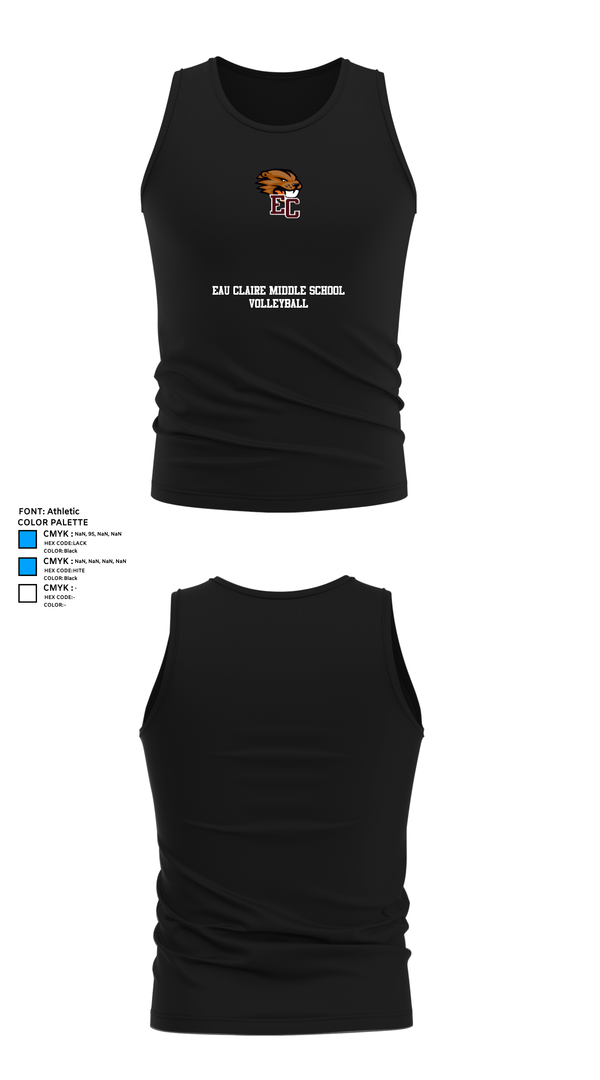 Tank Top, Eau Claire Middle School Volleyball, Women's Volleyball, Teamtime, Team time, sublimation, custom sports apparel, team uniforms, spirit wear, spiritwear, sports uniforms, custom shirts, team store, custom team store, fundraiser sports, apparel fundraiser