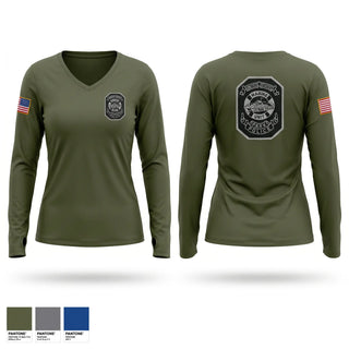 Womens Long Sleeve Vneck Shirt, US Park Police, Police, Teamtime, Team time, sublimation, custom sports apparel, team uniforms, spirit wear, spiritwear, sports uniforms, custom shirts, team store, custom team store, fundraiser sports, apparel fundraiser