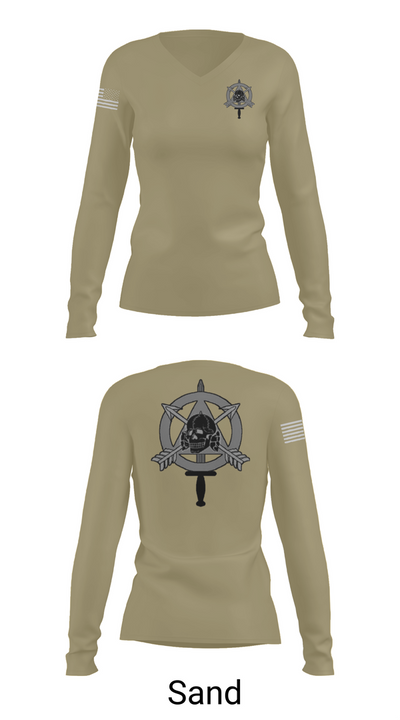 ODB 740 82785615 Women's Long Sleeve V-neck Shirt - 97