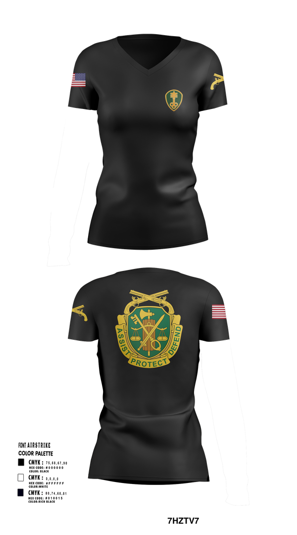 Womens Short Sleeve Vneck Shirt, 785th Military Police Battalion, , Teamtime, Team time, sublimation, custom sports apparel, team uniforms, spirit wear, spiritwear, sports uniforms, custom shirts, team store, custom team store, fundraiser sports, apparel fundraiser
