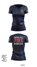 Central Bell County Fire Rescue  Women's Short Sleeve V-neck Shirt - 1