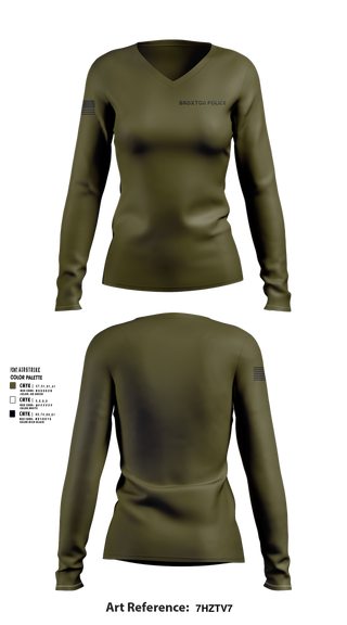 Womens Long Sleeve Vneck Shirt, Broxton police, , Teamtime, Team time, sublimation, custom sports apparel, team uniforms, spirit wear, spiritwear, sports uniforms, custom shirts, team store, custom team store, fundraiser sports, apparel fundraiser
