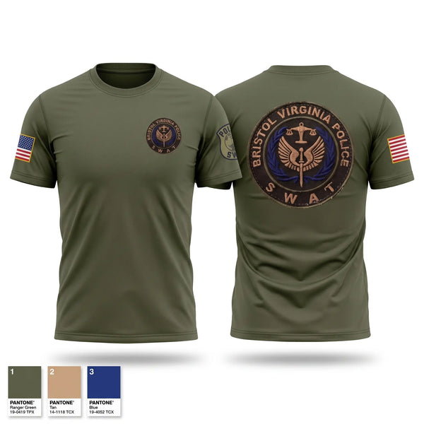 Short Sleeve Performance Shirt, Bristol Virginia SWAT, Police, Teamtime, Team time, sublimation, custom sports apparel, team uniforms, spirit wear, spiritwear, sports uniforms, custom shirts, team store, custom team store, fundraiser sports, apparel fundraiser