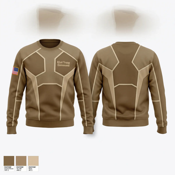 Crew Neck Sweatshirt, 61st Troop Command, National Guard, Teamtime, Team time, sublimation, custom sports apparel, team uniforms, spirit wear, spiritwear, sports uniforms, custom shirts, team store, custom team store, fundraiser sports, apparel fundraiser