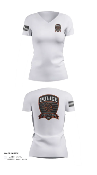 Womens Short Sleeve Vneck Shirt, City of Latrobe, Police, Teamtime, Team time, sublimation, custom sports apparel, team uniforms, spirit wear, spiritwear, sports uniforms, custom shirts, team store, custom team store, fundraiser sports, apparel fundraiser