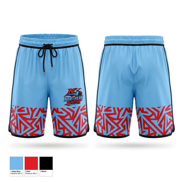 Athletic Shorts With Pockets, NORTHERN SWISH, Men's Basketball, Teamtime, Team time, sublimation, custom sports apparel, team uniforms, spirit wear, spiritwear, sports uniforms, custom shirts, team store, custom team store, fundraiser sports, apparel fundraiser
