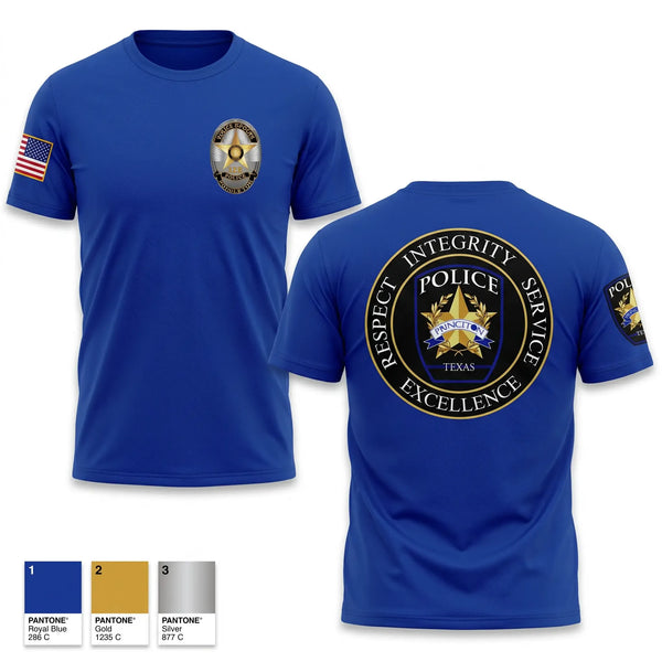 Old School Cotton Feel Shirt, Princeton Police Department, Police, Teamtime, Team time, sublimation, custom sports apparel, team uniforms, spirit wear, spiritwear, sports uniforms, custom shirts, team store, custom team store, fundraiser sports, apparel fundraiser