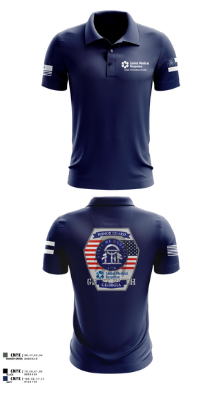 Short Sleeve Performance Polo, GMR Georgia Honor Guard, EMS/EMT, Teamtime, Team time, sublimation, custom sports apparel, team uniforms, spirit wear, spiritwear, sports uniforms, custom shirts, team store, custom team store, fundraiser sports, apparel fundraiser