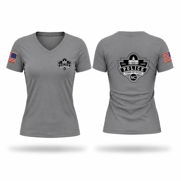 Sylva Police Department 38062901 Women's Short Sleeve V-neck Shirt - 1