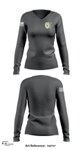 Corrections 37001548 Women's Long Sleeve V-neck Shirt - 103