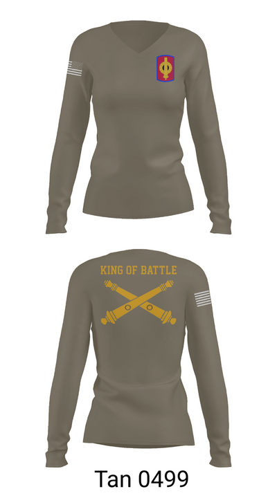 130th FAB 8447592 Women's Long Sleeve V-neck Shirt - 77