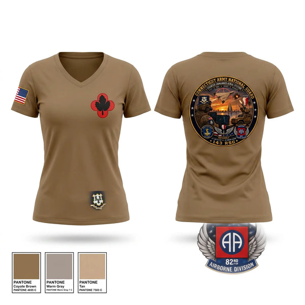 Womens Short Sleeve Vneck Shirt, 143 Regional Support Group, Army, Teamtime, Team time, sublimation, custom sports apparel, team uniforms, spirit wear, spiritwear, sports uniforms, custom shirts, team store, custom team store, fundraiser sports, apparel fundraiser