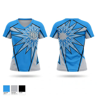 Womens Short Sleeve Vneck Shirt, Boom Bang, Baseball, Teamtime, Team time, sublimation, custom sports apparel, team uniforms, spirit wear, spiritwear, sports uniforms, custom shirts, team store, custom team store, fundraiser sports, apparel fundraiser