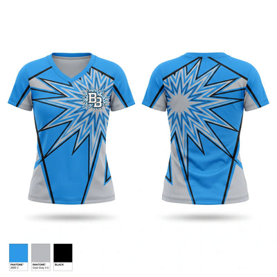 Boom Bang Women's Short Sleeve V-neck Shirt - 1