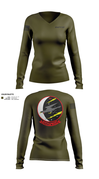 Womens Long Sleeve Vneck Shirt, VMMT-204, Marines, Teamtime, Team time, sublimation, custom sports apparel, team uniforms, spirit wear, spiritwear, sports uniforms, custom shirts, team store, custom team store, fundraiser sports, apparel fundraiser
