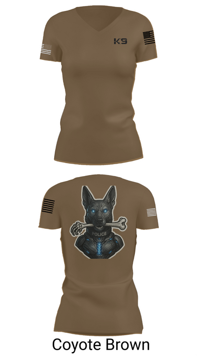 Willoughby K9 40647352 Women's Short Sleeve V-neck Shirt - 8