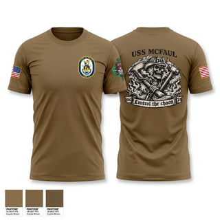 Old School Cotton Feel Shirt, USS MCFAUL DDG 74, Navy, Teamtime, Team time, sublimation, custom sports apparel, team uniforms, spirit wear, spiritwear, sports uniforms, custom shirts, team store, custom team store, fundraiser sports, apparel fundraiser