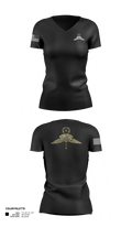 Military Free fall school 40618310 Women's Short Sleeve V-neck Shirt - 21