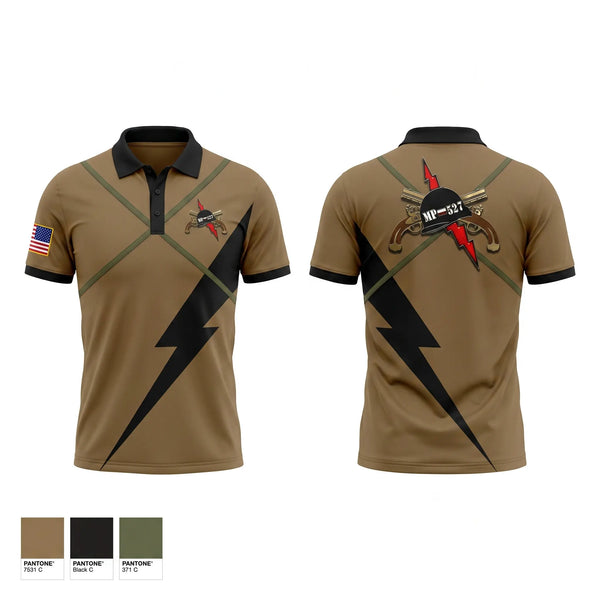 Short Sleeve Performance Polo, 527 Military Police Company, Army, Teamtime, Team time, sublimation, custom sports apparel, team uniforms, spirit wear, spiritwear, sports uniforms, custom shirts, team store, custom team store, fundraiser sports, apparel fundraiser