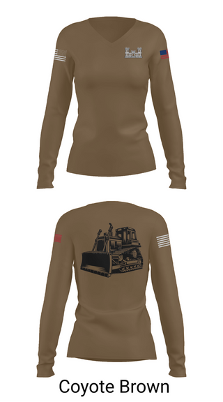 Womens Long Sleeve Vneck Shirt, A co 229th Heavy, , Teamtime, Team time, sublimation, custom sports apparel, team uniforms, spirit wear, spiritwear, sports uniforms, custom shirts, team store, custom team store, fundraiser sports, apparel fundraiser