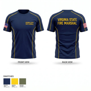 Short Sleeve Performance Shirt, Virginia state fire marshal, Fire Department, Teamtime, Team time, sublimation, custom sports apparel, team uniforms, spirit wear, spiritwear, sports uniforms, custom shirts, team store, custom team store, fundraiser sports, apparel fundraiser