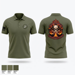 Short Sleeve Performance Polo, Force Recon 105 Division, Marines, Teamtime, Team time, sublimation, custom sports apparel, team uniforms, spirit wear, spiritwear, sports uniforms, custom shirts, team store, custom team store, fundraiser sports, apparel fundraiser