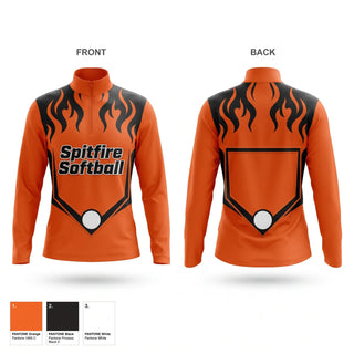 Quarter Zip Jacket, Spitfire Softball, Softball, Teamtime, Team time, sublimation, custom sports apparel, team uniforms, spirit wear, spiritwear, sports uniforms, custom shirts, team store, custom team store, fundraiser sports, apparel fundraiser