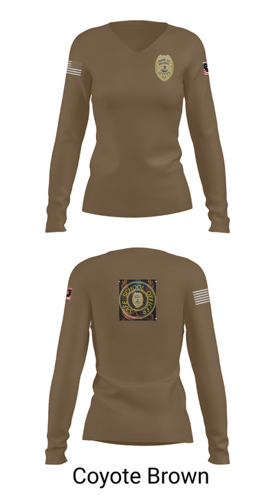 School officer 37316747 Women's Long Sleeve V-neck Shirt - 16