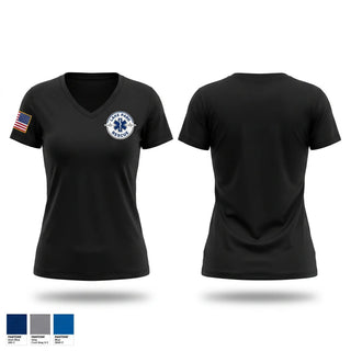 Womens Short Sleeve Vneck Shirt, Lake Park Rescue, EMS/EMT, Teamtime, Team time, sublimation, custom sports apparel, team uniforms, spirit wear, spiritwear, sports uniforms, custom shirts, team store, custom team store, fundraiser sports, apparel fundraiser