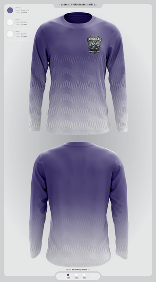 Long Sleeve Performance Shirt, Indiana Ironclad Wrestling, Wrestling, Teamtime, Team time, sublimation, custom sports apparel, team uniforms, spirit wear, spiritwear, sports uniforms, custom shirts, team store, custom team store, fundraiser sports, apparel fundraiser