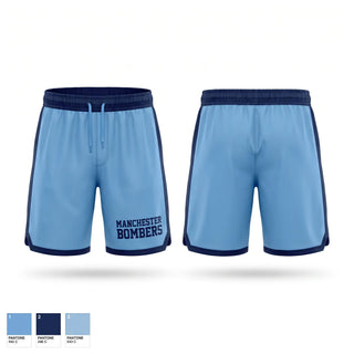 Athletic Shorts With Pockets, Manchester Bombers, Baseball, Teamtime, Team time, sublimation, custom sports apparel, team uniforms, spirit wear, spiritwear, sports uniforms, custom shirts, team store, custom team store, fundraiser sports, apparel fundraiser