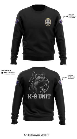 Crew Neck Sweatshirt, Farmersville PD, Police, Teamtime, Team time, sublimation, custom sports apparel, team uniforms, spirit wear, spiritwear, sports uniforms, custom shirts, team store, custom team store, fundraiser sports, apparel fundraiser