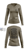 Carnage 79980273 Women's Long Sleeve V-neck Shirt - 4
