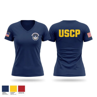 Womens Short Sleeve Vneck Shirt, USCP, Police, Teamtime, Team time, sublimation, custom sports apparel, team uniforms, spirit wear, spiritwear, sports uniforms, custom shirts, team store, custom team store, fundraiser sports, apparel fundraiser