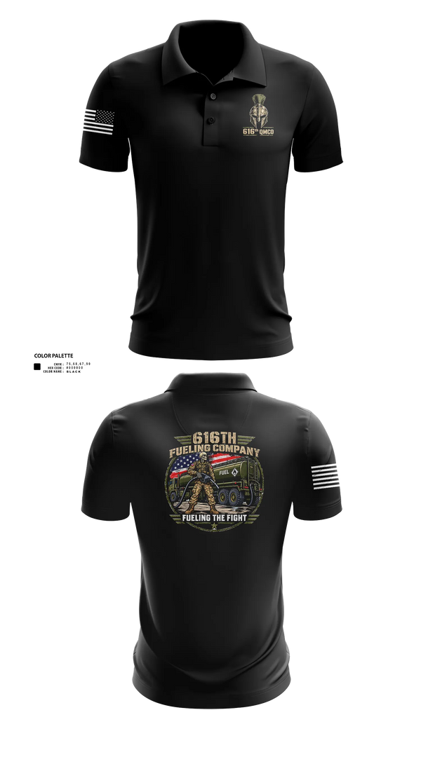 Short Sleeve Performance Polo, 616th QM CO, Army, Teamtime, Team time, sublimation, custom sports apparel, team uniforms, spirit wear, spiritwear, sports uniforms, custom shirts, team store, custom team store, fundraiser sports, apparel fundraiser