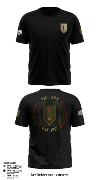 Old School Cotton Feel Shirt, 1st infantry division, , Teamtime, Team time, sublimation, custom sports apparel, team uniforms, spirit wear, spiritwear, sports uniforms, custom shirts, team store, custom team store, fundraiser sports, apparel fundraiser
