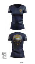 New Smyrna Beach PD 65080019 Women's Short Sleeve V-neck Shirt - 1