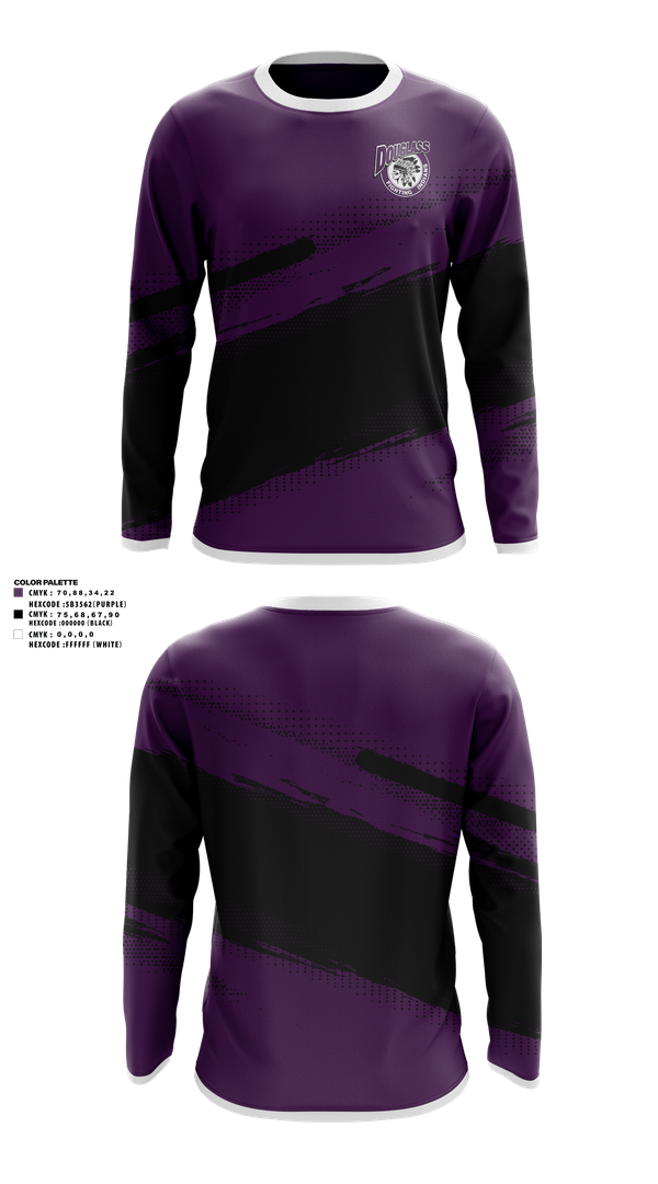 Long Sleeve Performance Shirt, Douglass Fighting Indians Cheer, Cheer, Teamtime, Team time, sublimation, custom sports apparel, team uniforms, spirit wear, spiritwear, sports uniforms, custom shirts, team store, custom team store, fundraiser sports, apparel fundraiser