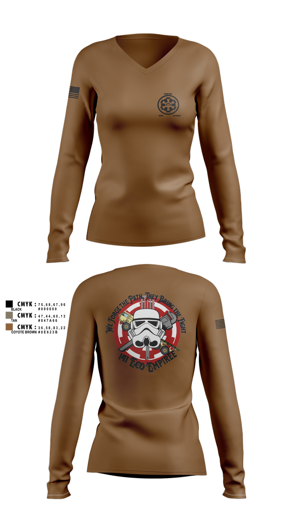 Womens Long Sleeve Vneck Shirt, 141 echo, Army, Teamtime, Team time, sublimation, custom sports apparel, team uniforms, spirit wear, spiritwear, sports uniforms, custom shirts, team store, custom team store, fundraiser sports, apparel fundraiser