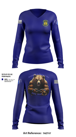 Womens Long Sleeve Vneck Shirt, Troop A Crime Wreckers, , Teamtime, Team time, sublimation, custom sports apparel, team uniforms, spirit wear, spiritwear, sports uniforms, custom shirts, team store, custom team store, fundraiser sports, apparel fundraiser