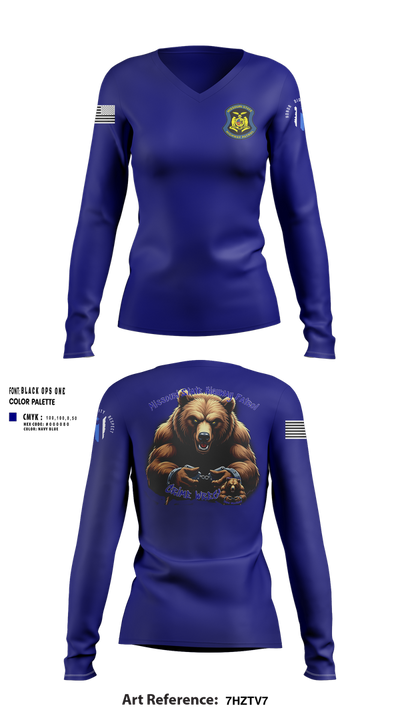 Troop A Crime Wreckers Women's Long Sleeve V-neck Shirt - 23