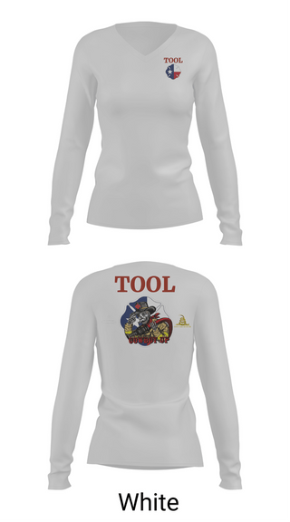 Womens Long Sleeve Vneck Shirt, Tool Fire Rescue, Fire Department, Teamtime, Team time, sublimation, custom sports apparel, team uniforms, spirit wear, spiritwear, sports uniforms, custom shirts, team store, custom team store, fundraiser sports, apparel fundraiser