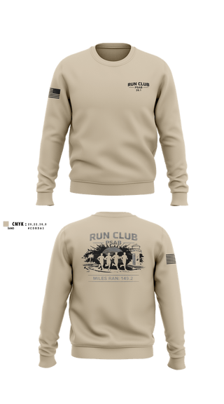 Crew Neck Sweatshirt, RUN CLUB (PSAB), Air Force, Teamtime, Team time, sublimation, custom sports apparel, team uniforms, spirit wear, spiritwear, sports uniforms, custom shirts, team store, custom team store, fundraiser sports, apparel fundraiser
