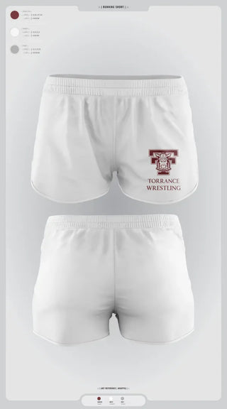 Womens Shorts, Torrance Wrestling, Wrestling, Teamtime, Team time, sublimation, custom sports apparel, team uniforms, spirit wear, spiritwear, sports uniforms, custom shirts, team store, custom team store, fundraiser sports, apparel fundraiser