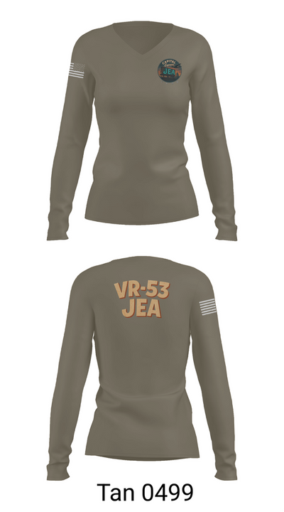 VR-53 68911207 Women's Long Sleeve V-neck Shirt - 73