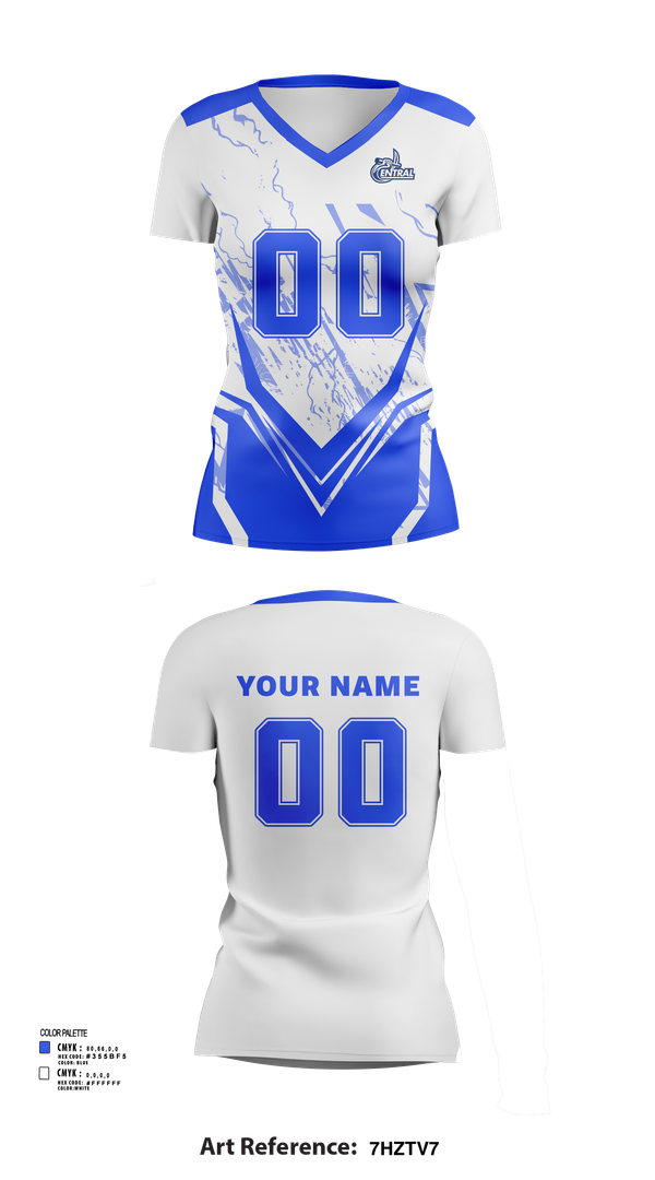 Womens Short Sleeve Vneck Shirt, R-S Central Hilltoppers Volleyball, Women's Volleyball, Teamtime, Team time, sublimation, custom sports apparel, team uniforms, spirit wear, spiritwear, sports uniforms, custom shirts, team store, custom team store, fundraiser sports, apparel fundraiser